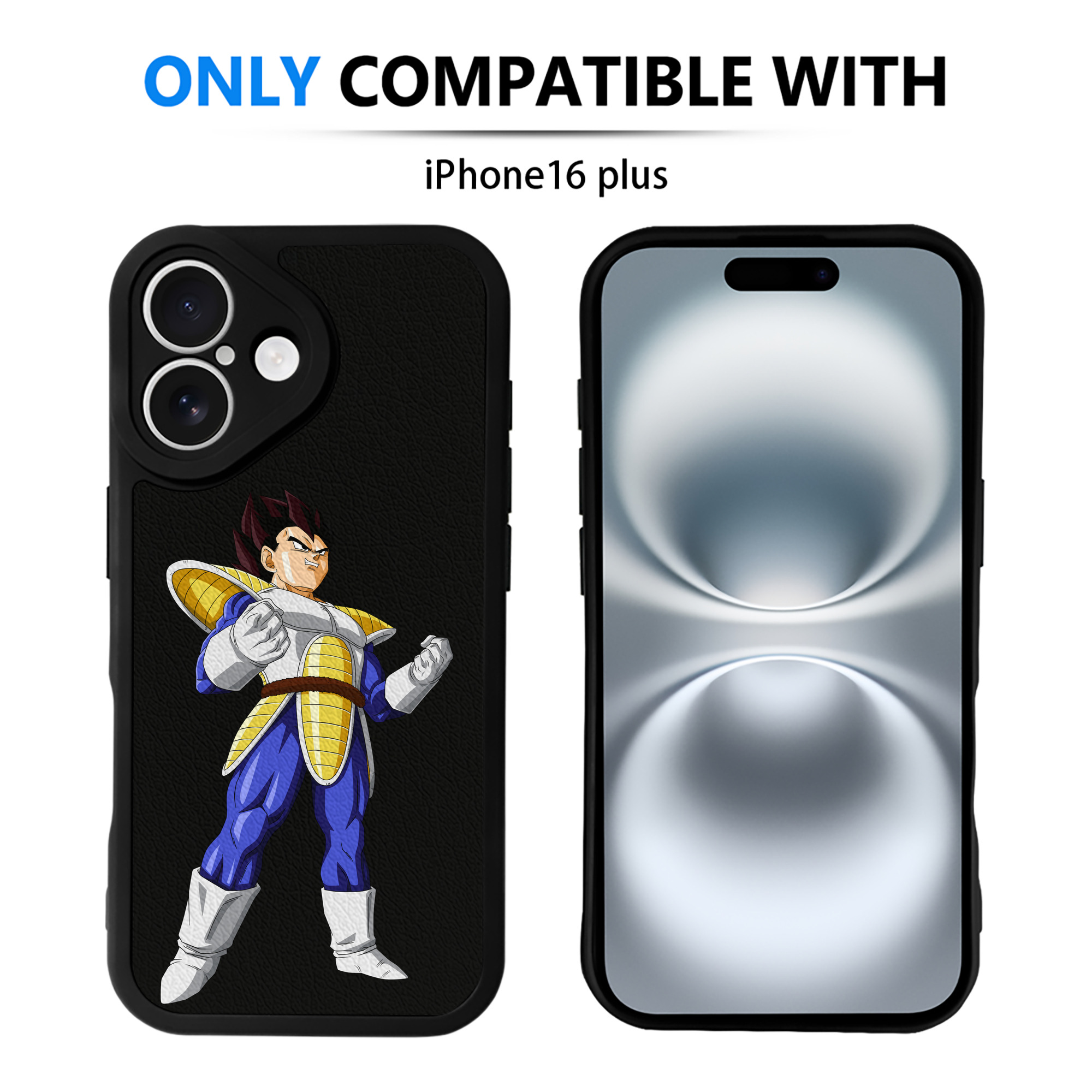 （画像用） ドラゴンボール ベジータ四世（Bejīta Yonsei）DRAGON BALL Vegeta IV 【iPhone 16シリーズ対応】シリコンスマホケース（レザー調） 材質：シリコン